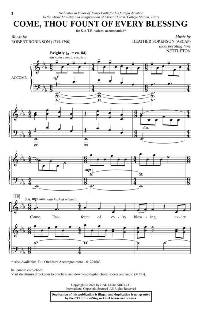Come, Thou Fount Of Every Blessing